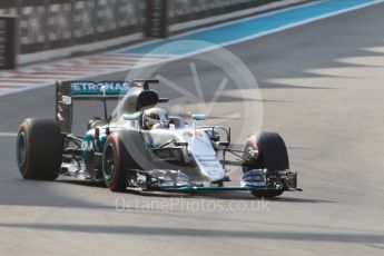 World © Octane Photographic Ltd. Mercedes AMG Petronas W07 Hybrid – Lewis Hamilton. Saturday 26th November 2016, F1 Abu Dhabi GP - Practice 3. Yas Marina circuit, Abu Dhabi. Digital Ref :