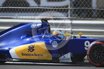 World © Octane Photographic Ltd. Sauber F1 Team C35 – Marcus Ericsson. Saturday 26th November 2016, F1 Abu Dhabi GP - Practice 3, Yas Marina circuit, Abu Dhabi. Digital Ref :