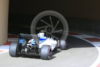 World © Octane Photographic Ltd. Williams Martini Racing, Williams Mercedes FW38 – Valtteri Bottas. Saturday 26th November 2016, F1 Abu Dhabi GP - Practice 3, Yas Marina circuit, Abu Dhabi. Digital Ref :