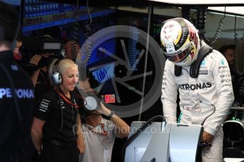 World © Octane Photographic Ltd. Mercedes AMG Petronas W07 Hybrid – Lewis Hamilton. Saturday 26th November 2016, F1 Abu Dhabi GP - Practice 3. Yas Marina circuit, Abu Dhabi. Digital Ref :