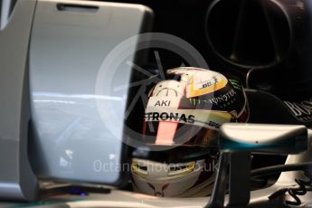 World © Octane Photographic Ltd. Mercedes AMG Petronas W07 Hybrid – Lewis Hamilton. Saturday 26th November 2016, F1 Abu Dhabi GP - Practice 3. Yas Marina circuit, Abu Dhabi. Digital Ref :
