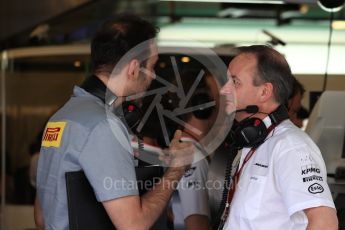 World © Octane Photographic Ltd. McLaren Technology Group Director - Jonathan Neale. Saturday 26th November 2016, F1 Abu Dhabi GP - Practice 3, Yas Marina circuit, Abu Dhabi. Digital Ref :