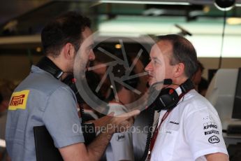 World © Octane Photographic Ltd. McLaren Technology Group Director - Jonathan Neale. Saturday 26th November 2016, F1 Abu Dhabi GP - Practice 3, Yas Marina circuit, Abu Dhabi. Digital Ref :