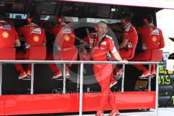 World © Octane Photographic Ltd. Scuderia Ferrari -Maurizio Arrivabene on the Pit wall. Saturday 26th November 2016, F1 Abu Dhabi GP - Practice 3, Yas Marina circuit, Abu Dhabi. Digital Ref :