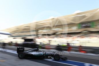 World © Octane Photographic Ltd. Mercedes AMG Petronas W07 Hybrid – Lewis Hamilton. Saturday 26th November 2016, F1 Abu Dhabi GP - Practice 3. Yas Marina circuit, Abu Dhabi. Digital Ref :