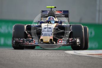 World © Octane Photographic Ltd. Scuderia Toro Rosso STR11 – Carlos Sainz. Saturday 26th November 2016, F1 Abu Dhabi GP - Qualifying, Yas Marina circuit, Abu Dhabi. Digital Ref :