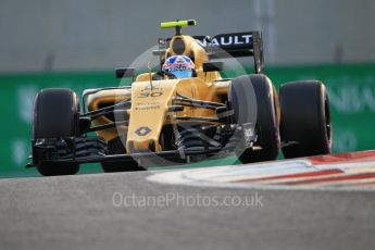 World © Octane Photographic Ltd. Renault Sport F1 Team RS16 – Jolyon Palmer. Saturday 26th November 2016, F1 Abu Dhabi GP - Qualifying, Yas Marina circuit, Abu Dhabi. Digital Ref :