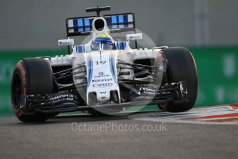 World © Octane Photographic Ltd. Williams Martini Racing, Williams Mercedes FW38 – Felipe Massa. Saturday 26th November 2016, F1 Abu Dhabi GP - Qualifying, Yas Marina circuit, Abu Dhabi. Digital Ref :