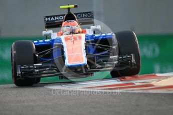 World © Octane Photographic Ltd. Manor Racing MRT05 – Esteban Ocon. Saturday 26th November 2016, F1 Abu Dhabi GP - Qualifying, Yas Marina circuit, Abu Dhabi. Digital Ref :