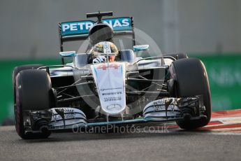 World © Octane Photographic Ltd. Mercedes AMG Petronas W07 Hybrid – Lewis Hamilton. Saturday 26th November 2016, F1 Abu Dhabi GP - Qualifying. Yas Marina circuit, Abu Dhabi. Digital Ref :