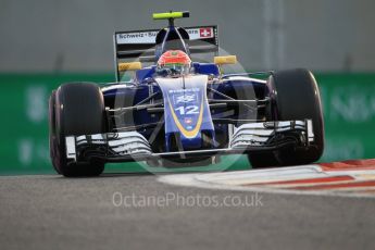 World © Octane Photographic Ltd. Sauber F1 Team C35 – Felipe Nasr. Saturday 26th November 2016, F1 Abu Dhabi GP - Qualifying, Yas Marina circuit, Abu Dhabi. Digital Ref :