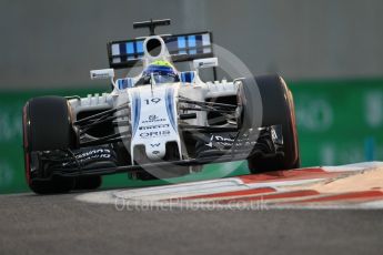 World © Octane Photographic Ltd. Williams Martini Racing, Williams Mercedes FW38 – Felipe Massa. Saturday 26th November 2016, F1 Abu Dhabi GP - Qualifying, Yas Marina circuit, Abu Dhabi. Digital Ref :