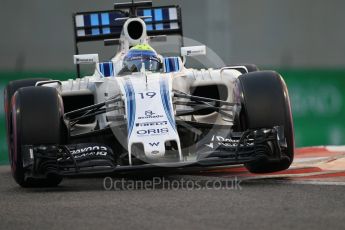 World © Octane Photographic Ltd. Williams Martini Racing, Williams Mercedes FW38 – Felipe Massa. Saturday 26th November 2016, F1 Abu Dhabi GP - Qualifying, Yas Marina circuit, Abu Dhabi. Digital Ref :