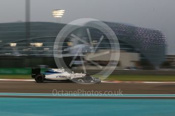 World © Octane Photographic Ltd. Williams Martini Racing, Williams Mercedes FW38 – Valtteri Bottas. Saturday 26th November 2016, F1 Abu Dhabi GP - Qualifying, Yas Marina circuit, Abu Dhabi. Digital Ref :