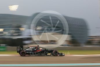 World © Octane Photographic Ltd. McLaren Honda MP4-31 – Fernando Alonso. Saturday 26th November 2016, F1 Abu Dhabi GP - Qualifying, Yas Marina circuit, Abu Dhabi. Digital Ref :