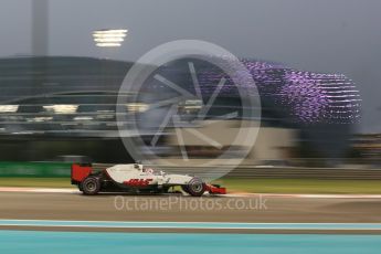 World © Octane Photographic Ltd. Haas F1 Team VF-16 – Romain Grosjean. Saturday 26th November 2016, F1 Abu Dhabi GP - Qualifying, Yas Marina circuit, Abu Dhabi. Digital Ref :