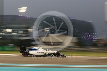 World © Octane Photographic Ltd. Williams Martini Racing, Williams Mercedes FW38 – Felipe Massa. Saturday 26th November 2016, F1 Abu Dhabi GP - Qualifying, Yas Marina circuit, Abu Dhabi. Digital Ref :