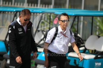 World © Octane Photographic Ltd. McLaren Honda - Yusuke Hasegawa. Saturday 26th November 2016, F1 Abu Dhabi GP - Paddock, Yas Marina circuit, Abu Dhabi. Digital Ref : 1764CB1D2242