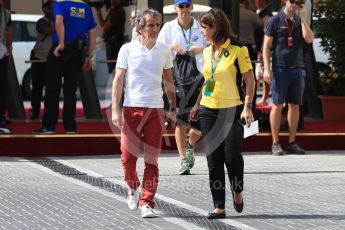 World © Octane Photographic Ltd. Alain Prost. Saturday 26th November 2016, F1 Abu Dhabi GP - Paddock, Yas Marina circuit, Abu Dhabi. Digital Ref : 1764LB1D0132