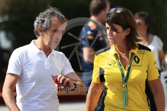 World © Octane Photographic Ltd. Alain Prost. Saturday 26th November 2016, F1 Abu Dhabi GP - Paddock, Yas Marina circuit, Abu Dhabi. Digital Ref : 1764LB1D0152
