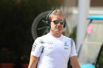 World © Octane Photographic Ltd. Mercedes AMG Petronas W07 Hybrid – Nico Rosberg. Saturday 26th November 2016, F1 Abu Dhabi GP - Paddock. Yas Marina circuit, Abu Dhabi. Digital Ref : 1764LB1D0272