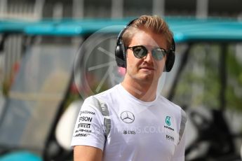 World © Octane Photographic Ltd. Mercedes AMG Petronas W07 Hybrid – Nico Rosberg. Saturday 26th November 2016, F1 Abu Dhabi GP - Paddock. Yas Marina circuit, Abu Dhabi. Digital Ref : 1764LB1D0283