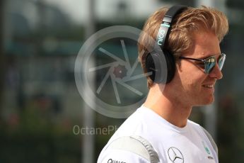 World © Octane Photographic Ltd. Mercedes AMG Petronas W07 Hybrid – Nico Rosberg. Saturday 26th November 2016, F1 Abu Dhabi GP - Paddock. Yas Marina circuit, Abu Dhabi. Digital Ref : 1764LB1D0310