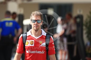 World © Octane Photographic Ltd. Scuderia Ferrari SF16-H – Sebastian Vettel. Saturday 26th November 2016, F1 Abu Dhabi GP - Paddock, Yas Marina circuit, Abu Dhabi. Digital Ref : 1764LB1D0366