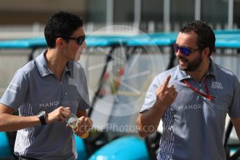 World © Octane Photographic Ltd. Manor Racing MRT05 – Esteban Ocon. Saturday 26th November 2016, F1 Abu Dhabi GP - Paddock, Yas Marina circuit, Abu Dhabi. Digital Ref : 1764LB1D0404