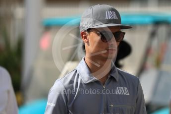 World © Octane Photographic Ltd. Manor Racing MRT05 - Pascal Wehrlein. Saturday 26th November 2016, F1 Abu Dhabi GP - Paddock, Yas Marina circuit, Abu Dhabi. Digital Ref : 1764LB1D0410