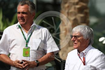 World © Octane Photographic Ltd. Bernie Ecclestone arrives to circuit. Saturday 26th November 2016, F1 Abu Dhabi GP - Paddock, Yas Marina circuit, Abu Dhabi. Digital Ref : 1764LB1D9455