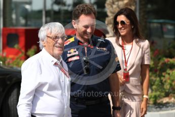 World © Octane Photographic Ltd. Bernie Ecclestone and Christian Horner - Red Bull Racing. Saturday 26th November 2016, F1 Abu Dhabi GP - Paddock, Yas Marina circuit, Abu Dhabi. Digital Ref : 1764LB1D9544