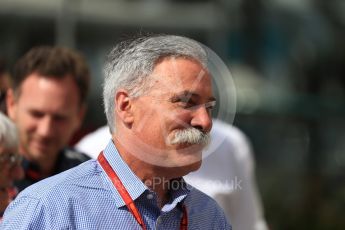 World © Octane Photographic Ltd. Chase Carey - Vice Chairman of the 21st Century Fox media conglomerate and the Chairman of the Formula One Group/Liberty Media. Saturday 26th November 2016, F1 Abu Dhabi GP - Paddock, Yas Marina circuit, Abu Dhabi. Digital Ref : 1764LB1D9560