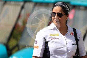World © Octane Photographic Ltd. Sauber Team Chief‎ - ‎Monisha Kaltenborn. Saturday 26th November 2016, F1 Abu Dhabi GP - Paddock, Yas Marina circuit, Abu Dhabi. Digital Ref : 1764LB1D9607