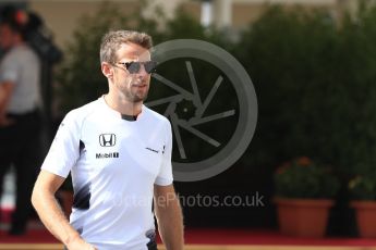 World © Octane Photographic Ltd. McLaren Honda MP4-31 – Jenson Button. Saturday 26th November 2016, F1 Abu Dhabi GP - Paddock, Yas Marina circuit, Abu Dhabi. Digital Ref : 1764LB1D9755