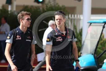 World © Octane Photographic Ltd. Scuderia Toro Rosso STR11 – Daniil Kvyat. Saturday 26th November 2016, F1 Abu Dhabi GP - Paddock, Yas Marina circuit, Abu Dhabi. Digital Ref : 1764LB1D9788