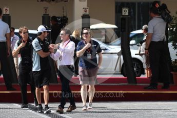 World © Octane Photographic Ltd. Sahara Force India VJM09 - Sergio Perez. Saturday 26th November 2016, F1 Abu Dhabi GP - Paddock, Yas Marina circuit, Abu Dhabi. Digital Ref : 1764LB1D9829