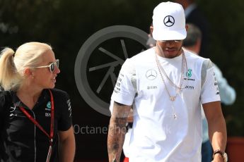 World © Octane Photographic Ltd. Mercedes AMG Petronas – Lewis Hamilton. Saturday 26th November 2016, F1 Abu Dhabi GP - Paddock. Yas Marina circuit, Abu Dhabi. Digital Ref : 1764LB1D9968