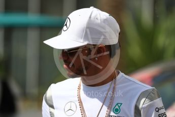 World © Octane Photographic Ltd. Mercedes AMG Petronas – Lewis Hamilton. Saturday 26th November 2016, F1 Abu Dhabi GP - Paddock. Yas Marina circuit, Abu Dhabi. Digital Ref : 1764LB1D9983