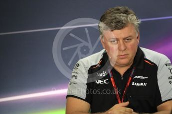 World © Octane Photographic Ltd. F1 GP FIA Personnel Press Conference, Yas Marina circuit, Abu Dhabi. Friday 25th November 2016. Otmar Szafnauer – COO (Chief Operating Officer) Sahara Force India. Digital Ref :