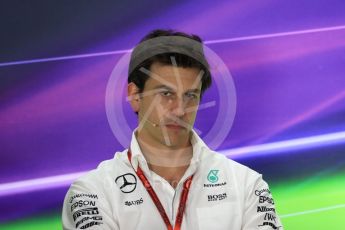 World © Octane Photographic Ltd. F1 GP FIA Personnel Press Conference, Yas Marina circuit, Abu Dhabi. Friday 25th November 2016. Toto Wolff – Executive Director Mercedes AMG Petronas. Digital Ref :