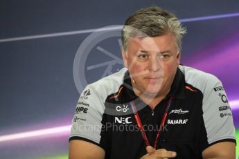 World © Octane Photographic Ltd. F1 GP FIA Personnel Press Conference, Yas Marina circuit, Abu Dhabi. Friday 25th November 2016. Otmar Szafnauer – COO (Chief Operating Officer) Sahara Force India. Digital Ref :