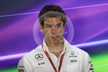 World © Octane Photographic Ltd. F1 GP FIA Personnel Press Conference, Yas Marina circuit, Abu Dhabi. Friday 25th November 2016. Toto Wolff – Executive Director Mercedes AMG Petronas. Digital Ref :