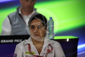 World © Octane Photographic Ltd. F1 GP FIA Personnel Press Conference, Yas Marina circuit, Abu Dhabi. Friday 25th November 2016. Monisha Kaltenborn – Team Principal Sauber F1 Team. Digital Ref :