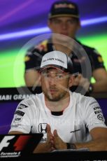World © Octane Photographic Ltd. F1 FIA Driver Press Conference part1, Yas Marina circuit, Abu Dhabi. Thursday 24th November 2016. McLaren Honda – Jenson Button . Digital Ref :