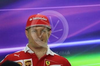 World © Octane Photographic Ltd. F1 FIA Driver Press Conference part1, Yas Marina circuit, Abu Dhabi. Thursday 24th November 2016. Scuderia Ferrari – Kimi Raikkonen. Digital Ref :