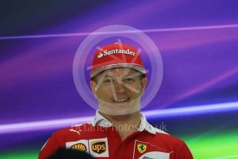 World © Octane Photographic Ltd. F1 FIA Driver Press Conference part1, Yas Marina circuit, Abu Dhabi. Thursday 24th November 2016. Scuderia Ferrari – Kimi Raikkonen. Digital Ref :