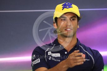 World © Octane Photographic Ltd. F1 FIA Driver Press Conference part1, Yas Marina circuit, Abu Dhabi. Thursday 24th November 2016. Sauber F1 Team – Felipe Nasr. Digital Ref :