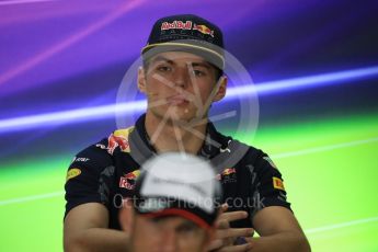 World © Octane Photographic Ltd. F1 FIA Driver Press Conference part1, Yas Marina circuit, Abu Dhabi. Thursday 24th November 2016. Red Bull Racing – Max Verstappen. Digital Ref :