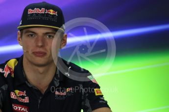 World © Octane Photographic Ltd. F1 FIA Driver Press Conference part1, Yas Marina circuit, Abu Dhabi. Thursday 24th November 2016. Red Bull Racing – Max Verstappen. Digital Ref :